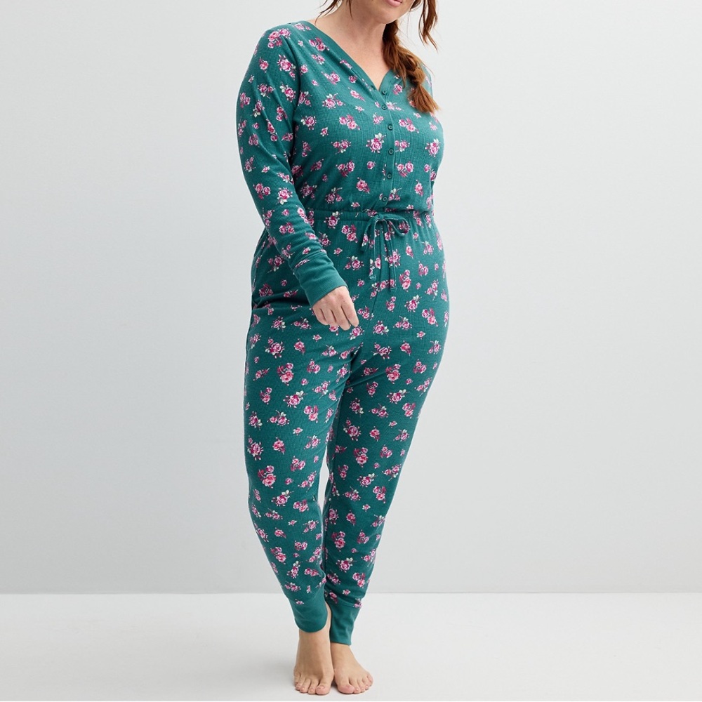 SONOMA Floral Pajamas in Teal and Pink